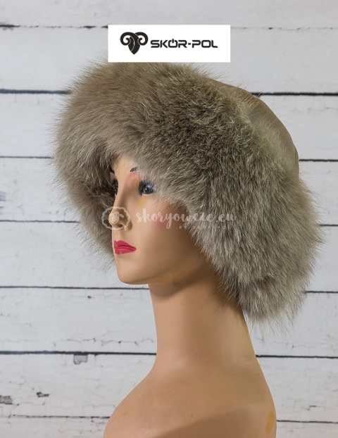 Czapka toczek - damska lis beż