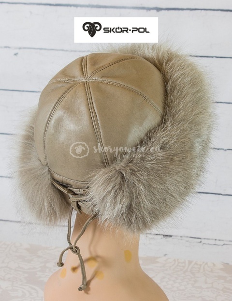Czapka toczek - damska lis beż