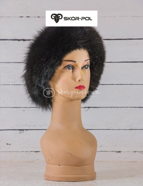 Czapka toczek - damska lis brązowa