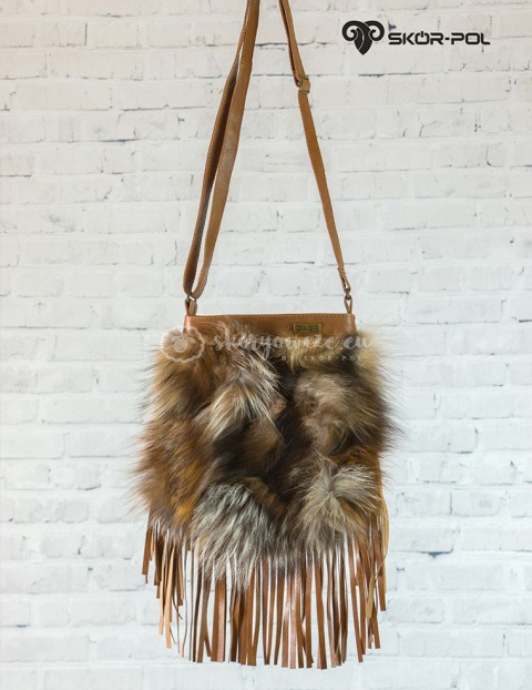 Listonoszka z futerkiem z lisa - czekolada lis