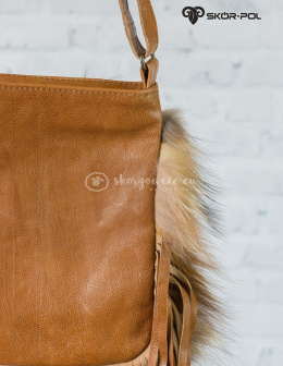 Listonoszka z futerkiem z lisa - czekolada lis