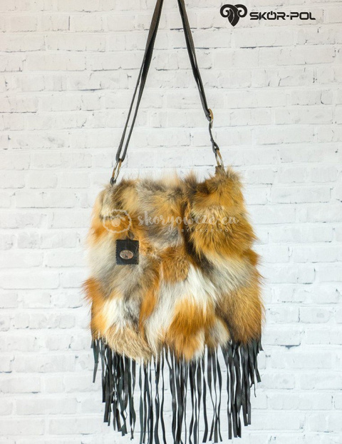 Listonoszka z futerkiem z lisa - rudy lis