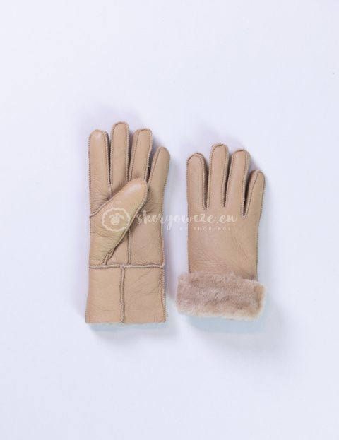 Women's beige lambskin gloves Women's beige lambskin gloves
