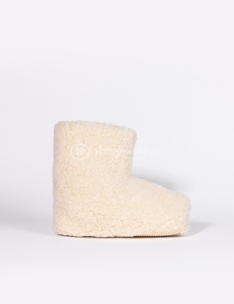 Bambosze wełniane góralskie wysokie #beż