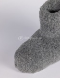 Bambosze wełniane góralskie wysokie #szare jasne