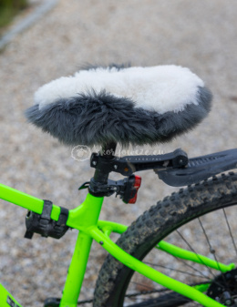 Bicycle seat cover - mix of grey, white