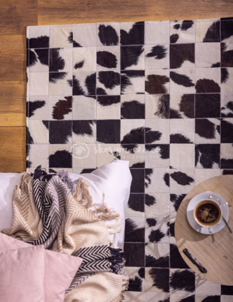 Skóra bydlęca dywan patchwork skórzany 120x180 cm