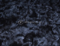 Decorative bedspread / real fox fur blanket 160x200 #black raccoon