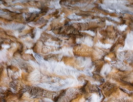 Decorative bedspread / real fox fur blanket 160x200 #natural ginger fox
