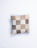 Poduszka/ poszewka patchwork ze skóry krowiej/ bydlęcej (jaś) 40x40 cm