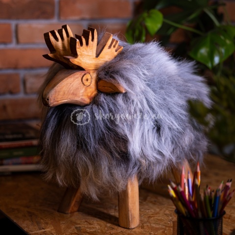 Renifer dekoracyjny / multicolor szary