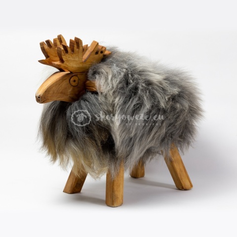 Renifer dekoracyjny / multicolor szary
